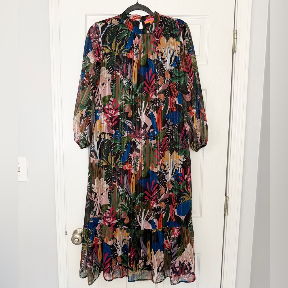 Vilagallo Size 38 • Multicolor Garden Dress.